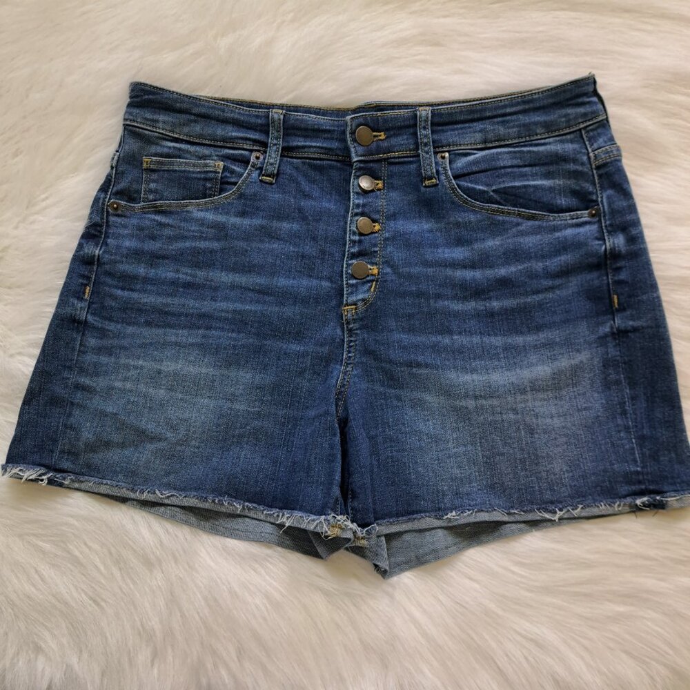 Universal Thread High-Rise Frayed Hem Denim Shorts Size 12